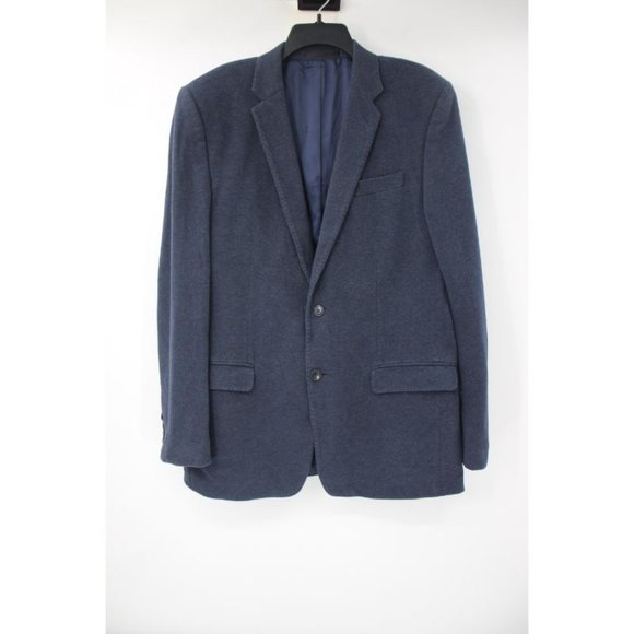 Versace Collection Sport Coat Mens 54/44 Single Breasted Blue Two Button cotton